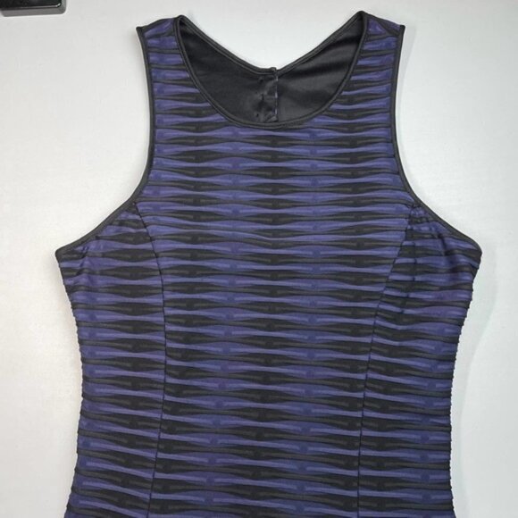 GUESS Fit & Flare Open Back Textured Mini Dress 10 Naughty Night - Picture 3 of 8